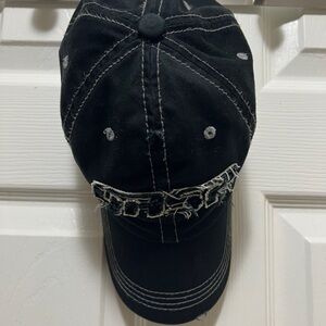 Black Distressed Cap